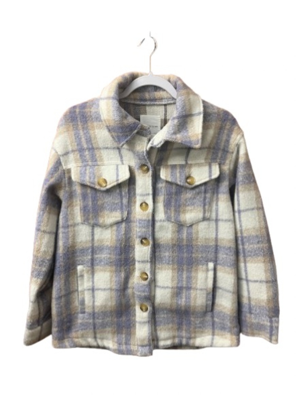 Avec Les Filles Plaid Shirt Jacket